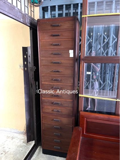 ตู้ลิ้นชัก ไม้สักโบราณเก่าสะสม A16 รูปที่ 3