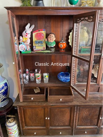 ตู้ไทย  หัวบัว ไข่ปลาไม้สักโบราณ รูปที่ 2