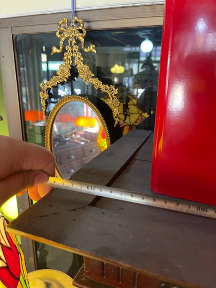 ตู้ไทย โปร่งข้าง หัวบัว เกลียวเชือกไม้สักโบราณ รูปที่ 9