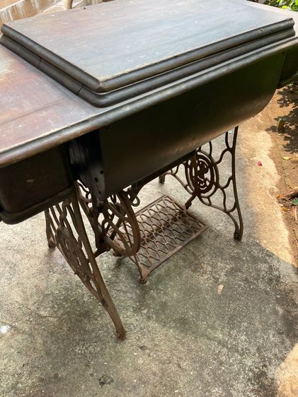 ขาจักร SINGER ใยแมงมุม เก่าโบราณสะสมA1 รูปที่ 11