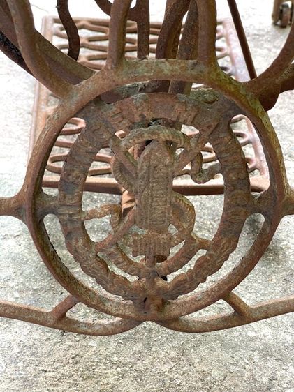 ขาจักร SINGER ใยแมงมุม เก่าโบราณสะสมA1 รูปที่ 10