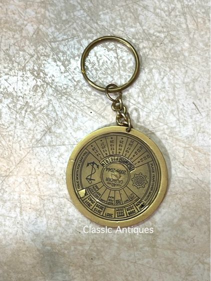 ปฎิทิน ร้อยปีทองเหลือง พวงกุญแจสะสม