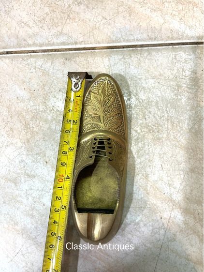 ที่เขี่ย ทรงรองเท้าทองเหลือง เก่าสะสม รูปที่ 4