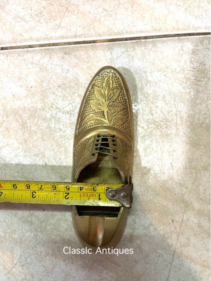 ที่เขี่ย ทรงรองเท้าทองเหลือง เก่าสะสม รูปที่ 5