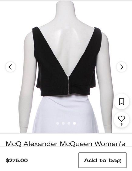 เสื้อครอป Alexander McQueen แท้สวย รูปที่ 3