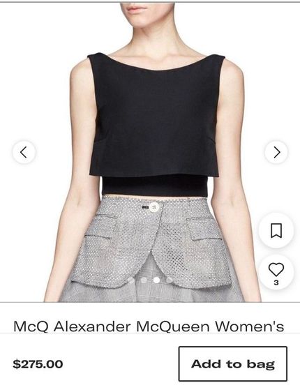 เสื้อครอป Alexander McQueen แท้สวย