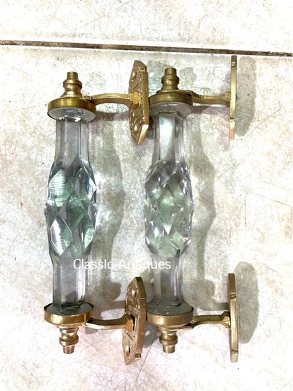 มือจับประตูแก้ว ขาทองเหลือง ขนาดใหญ่ รูปที่ 2