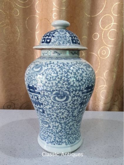 โถ น้ำเย็น ลายผักชี กังไสลายคราม รูปที่ 6