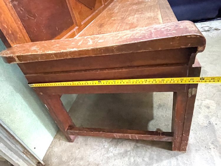 เตียงคันซึง หัวยก ไม้สักโบราณ เก่าสะสมA1 รูปที่ 10