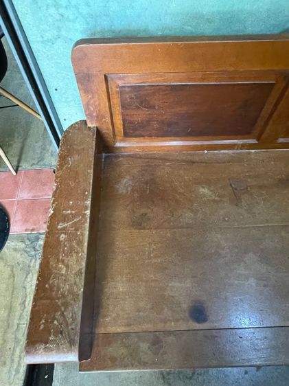 เตียงคันซึง หัวยก ไม้สักโบราณ เก่าสะสมA1 รูปที่ 11