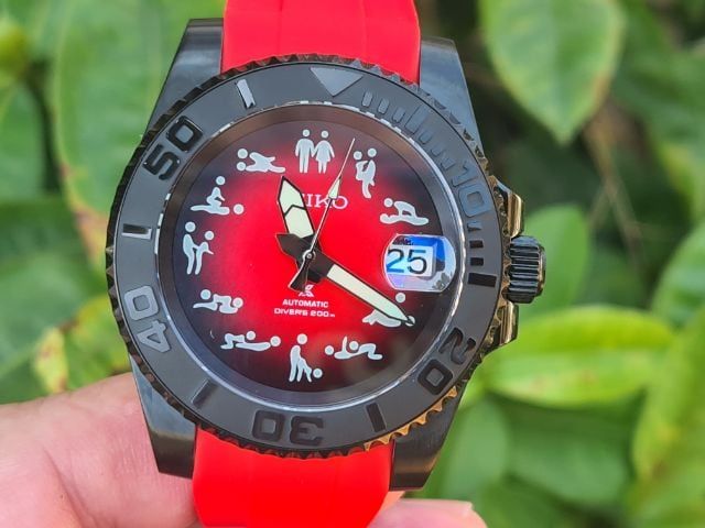 อื่นๆ Seiko Modify Black Yachtmaster Kamasutra Dial 