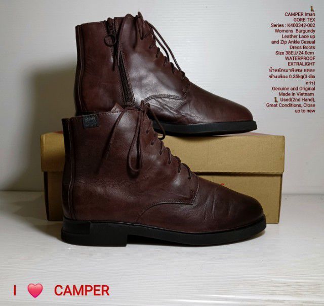 CAMPER Iman GORE-TEX, WATERPROOF, Women's 38EU(24.0cm) Original ของแท้ มือ 2 สภาพใกล้เคียงของใหม่, รองเท้า CAMPER หนังแท้ พื้นเต็ม สวยมาก รูปที่ 14