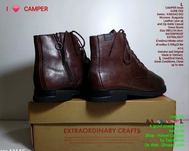 CAMPER Iman GORE-TEX, WATERPROOF, Women's 38EU(24.0cm) Original ของแท้ มือ 2 สภาพใกล้เคียงของใหม่, รองเท้า CAMPER หนังแท้ พื้นเต็ม สวยมาก รูปที่ 13