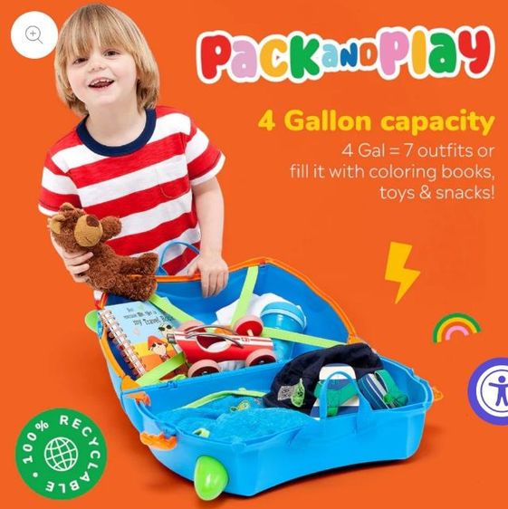 (ส่งต่อ) Trunki กระเป๋าเดินทางสำหรับเด็กของแท้นำเข้า รูปที่ 17