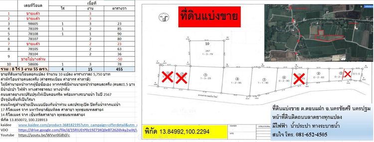 ขายที่ดินตามโฉนดยกแปลง นครชัยศรี-ศาลายา รูปที่ 2