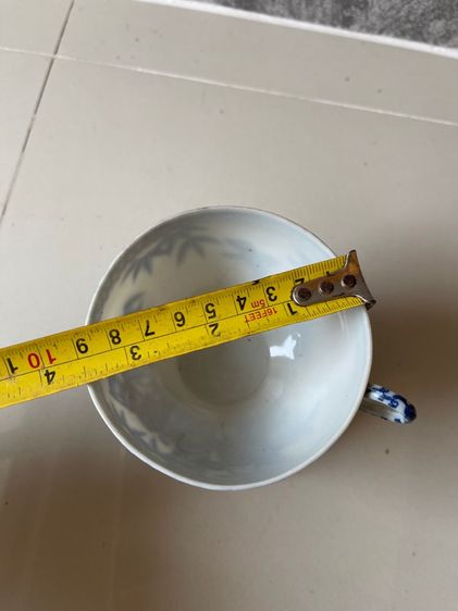 ถ้วยน้ำชา ลายคราม ลายไผ่ นกเก่าสะสม รูปที่ 10