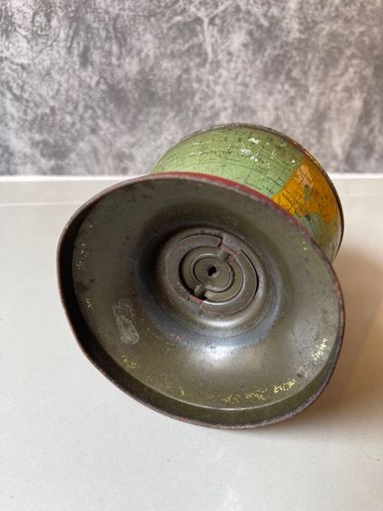 กระปุกออมสิน ลูกโลกสังกะสีโบราณเก่าสะสม รูปที่ 7