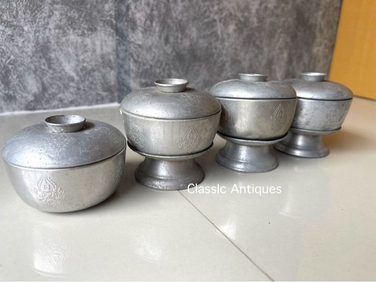 ขัน ลายเทพนมจิ๋ว เก่าโบราณสะสม รูปที่ 2