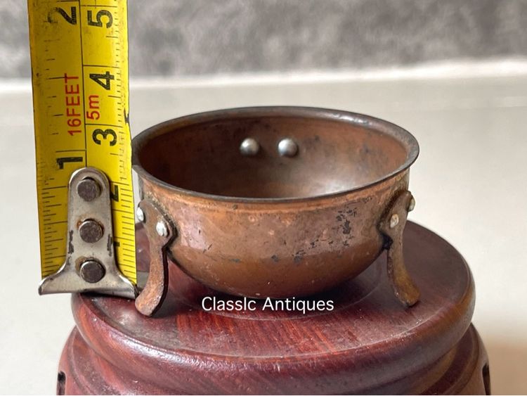 หม้อ ทองเหลืองจิ๋ว เก่าสะสม รูปที่ 6