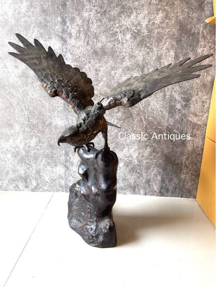 พญานกอินทรี ทองเหลือง ตัวใหญ่เก่าสะสม รูปที่ 5