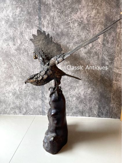 พญานกอินทรี ทองเหลือง ตัวใหญ่เก่าสะสม รูปที่ 9