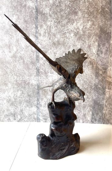 พญานกอินทรี ทองเหลือง ตัวใหญ่เก่าสะสม รูปที่ 4