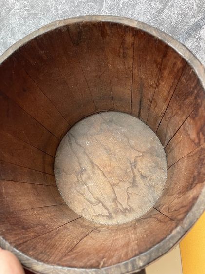 ถังไม้ ถังข้าวสาร ไม้สัก โบราณเก่าสะสมA1 รูปที่ 15