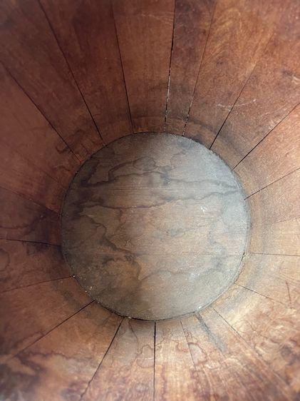 ถังไม้ ถังข้าวสาร ไม้สัก โบราณเก่าสะสมA1 รูปที่ 18