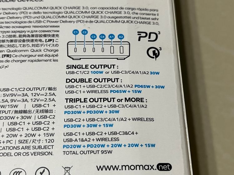 Momax ONEPLUG 100W 6-Port GaN with Wireless Charging รูปที่ 5