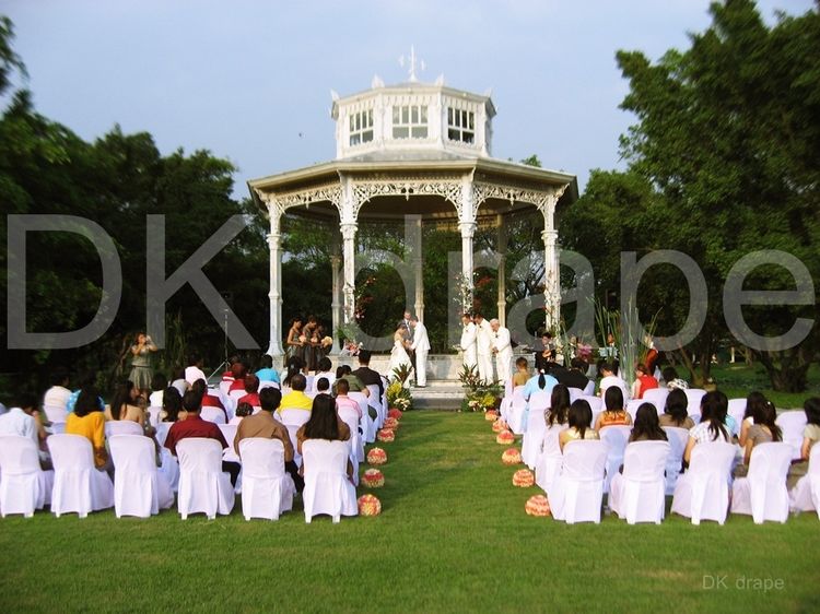 เช่าโต๊ะอาหาร ชุดโต๊ะจัดเลี้ยง เช่าผ้าคลุมเก้าอี้ เช่าผ้าคลุมโต๊ะ เช่าโบว์ผูกเก้าอี้ ผ้าท็อปหลากหลายสี รูปที่ 2