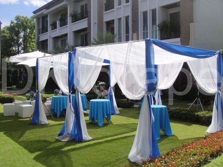 ซุ้มผ้า อุโมงค์ผ้า จัดงานแต่งงาน ตกแต่งสถานที่งานแต่งงาน งานอีเว้นท์ งานประชุม รูปที่ 4