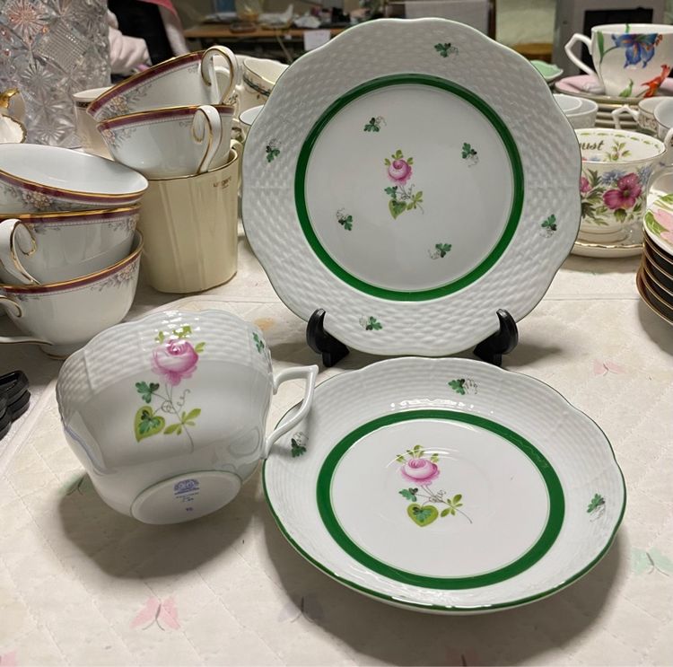 ชุดชา กาแฟ และ จานขนม Handpainted Herend Hungary  รูปที่ 3