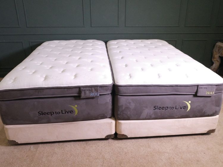 ที่นอนพร้อมฐาน 6 ฟุต หนา14นิ้ว สีเทา ยี่ห้อ Sleep to Live