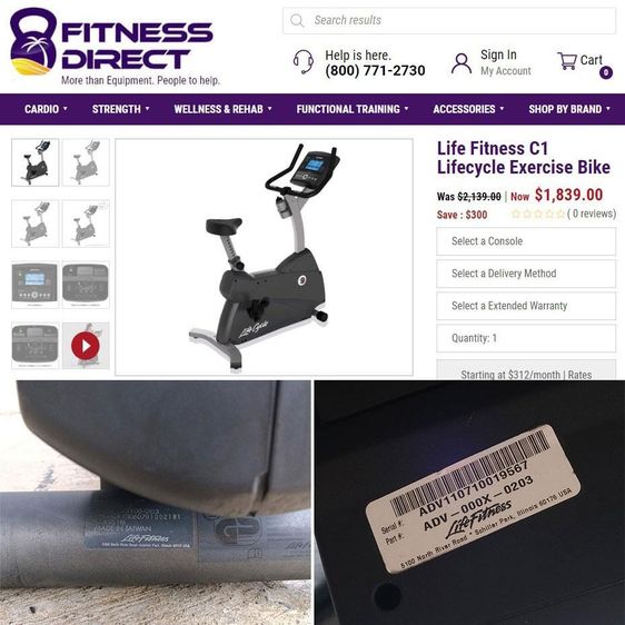 จักรยานออกกำลังกาย Life Fitness C1 Life Fitness C1 Lifecycle Exercise Bike รูปที่ 2