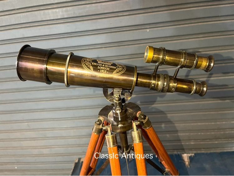 กล้อง ส่องทางไกลทองเหลือง สามขาตัวเล็กสะสมA2 รูปที่ 9