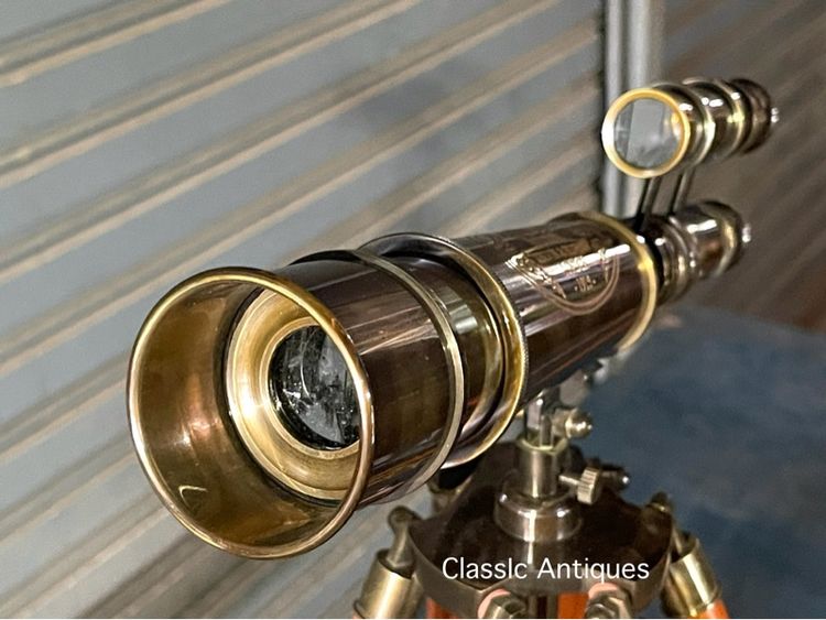 กล้อง ส่องทางไกลทองเหลือง สามขาตัวเล็กสะสมA2 รูปที่ 5