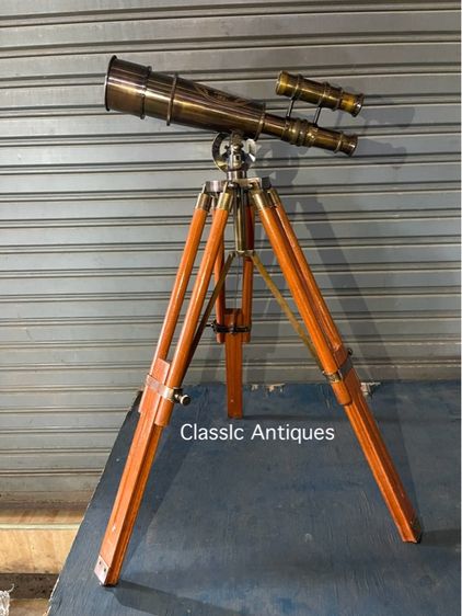 กล้อง ส่องทางไกลทองเหลือง สามขาตัวเล็กสะสมA2 รูปที่ 7