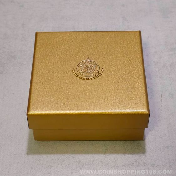 กล่องใส่เหรียญ กล่องเปล่า บรรจุเหรียญ 1 หลุม จากกรมธนารักษ์ กล่องไม้สภาพสวย พร้อมกล่องนอกสีทอง แถมฟรี ใบเซอร์ ที่ระลึก ในหลวง รัชกาลที่9 รูปที่ 7