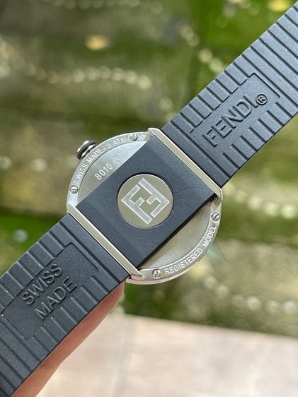 FENDI Bussola Bubble Red Watch Authentic Vintage Red Black Silver tone Watch รูปที่ 12