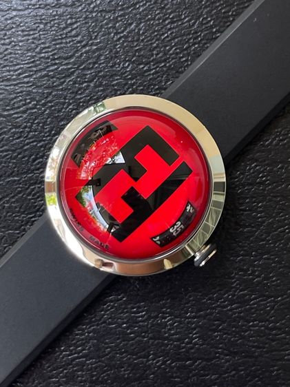 FENDI Bussola Bubble Red Watch Authentic Vintage Red Black Silver tone Watch รูปที่ 7