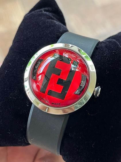 แดง อื่นๆ FENDI Bussola Bubble Red Watch Authentic Vintage Red Black Silver tone Watch