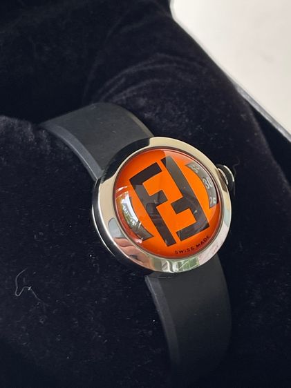 FENDI Bussola Bubble Orange Watch Authentic Vintage Orange Black Silver tone Watch  รูปที่ 4
