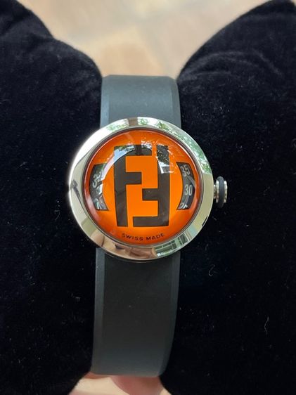 FENDI Bussola Bubble Orange Watch Authentic Vintage Orange Black Silver tone Watch  รูปที่ 5