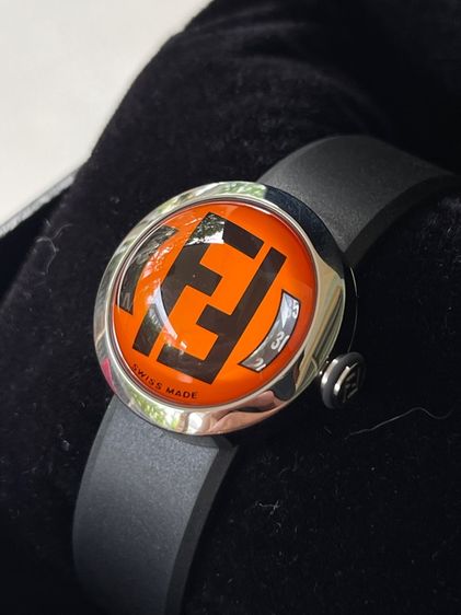 อื่นๆ อื่นๆ FENDI Bussola Bubble Orange Watch Authentic Vintage Orange Black Silver tone Watch 