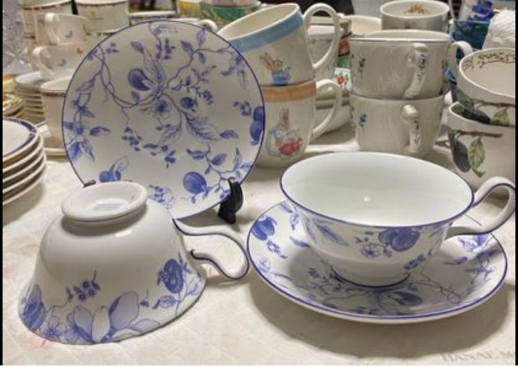 ชุดชากระโปรงบาน Wedgwood  England Blue Plum  รูปที่ 7