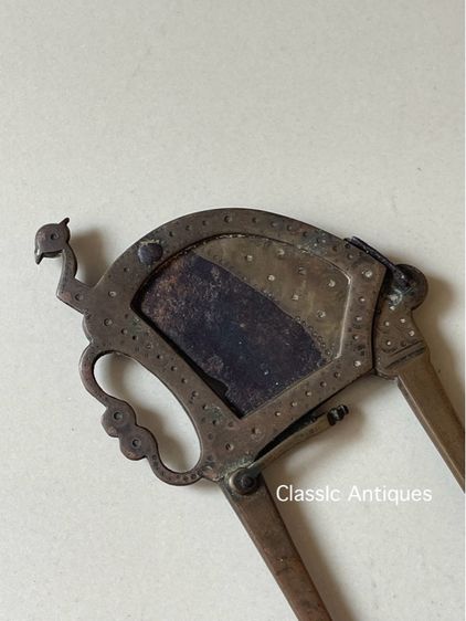 กรรไกร หนีบหมาก ทองเหลืองโบราณ รูปที่ 7