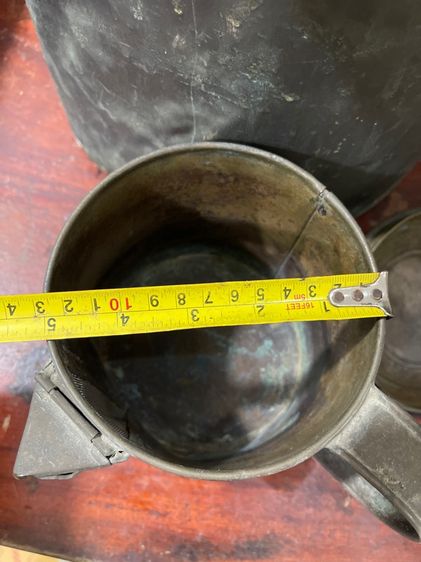 หม้อกาแฟ ทองเหลืองโบราณเก่าสะสม รูปที่ 11