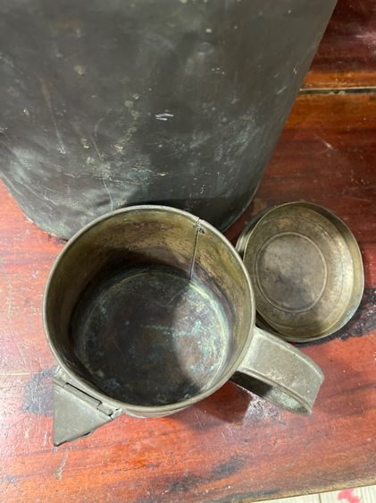 หม้อกาแฟ ทองเหลืองโบราณเก่าสะสม รูปที่ 10