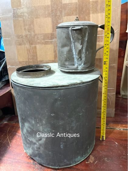 หม้อกาแฟ ทองเหลืองโบราณเก่าสะสม รูปที่ 8