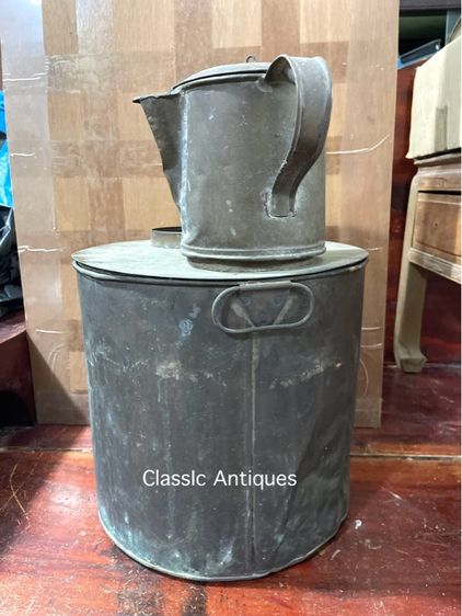 หม้อกาแฟ ทองเหลืองโบราณเก่าสะสม รูปที่ 3